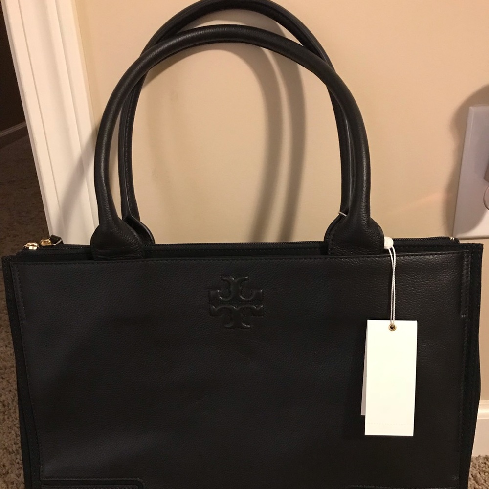 Beautiful NWT Tory Burch Ella Canvas Leather Tote